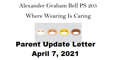 click to open parent update letter april 7, 2021