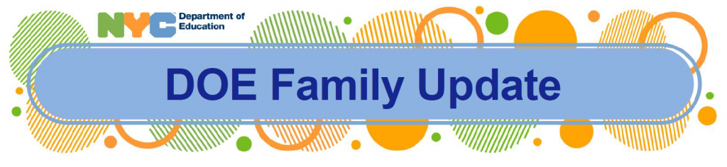nyc doe family update. link to doe flyer from may 3, 2021