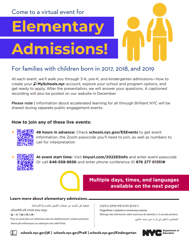 elementary admissions
