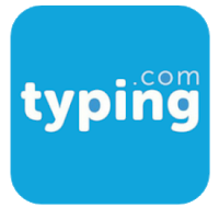 Image of typing.com links to typing.com lessons
