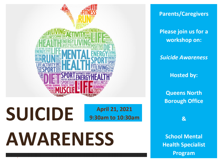 suicide awareness flyer. april 21, 2021.