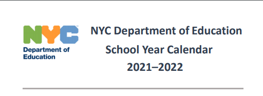 NYC DOE School Calendar 2021 2022 PS 205Q Alexander Graham Bell