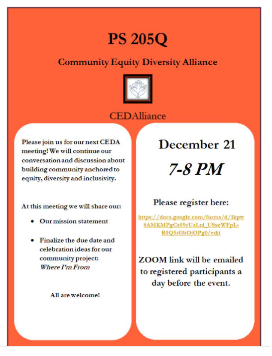community equity diversity alliance zoom meeting december 21, 2021 7pm-8pm