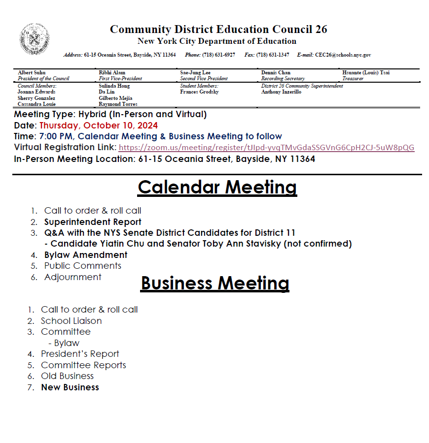 cec26 agenda