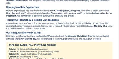 october 2026 family newsletter