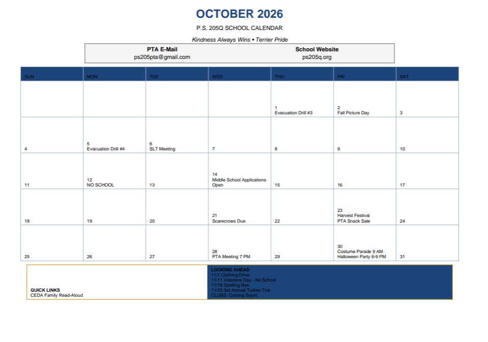 October 2026 calendar